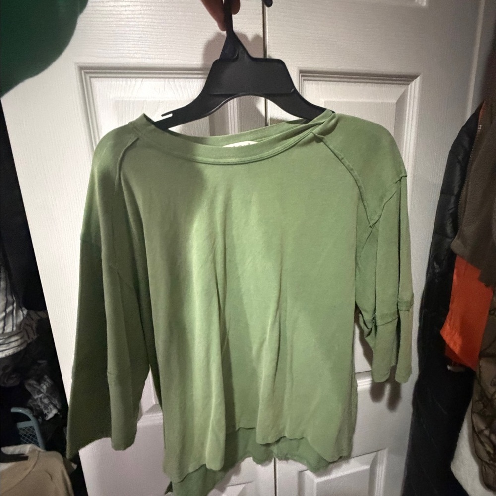 DAVI & DANI Sage Green Raglan Short Sleeve Tee
